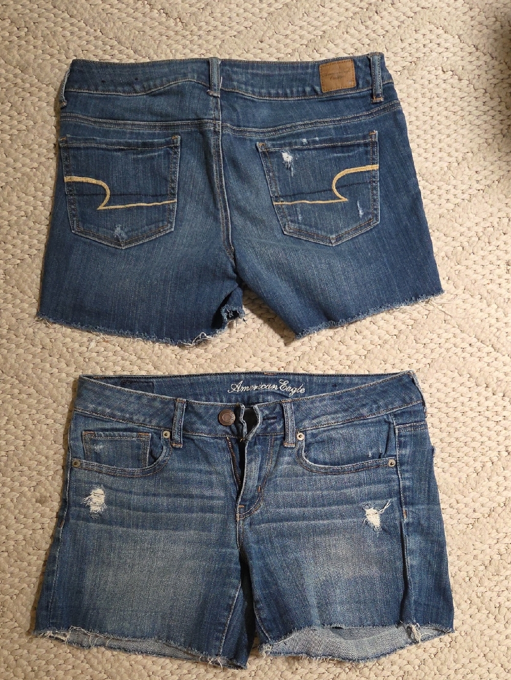 American Eagle Outfitters Distressed Blue Denim Cutoff Short BUNDLE